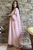 Callie Stripe Maxi Shirt Dress Candy
