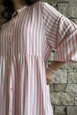 Callie Stripe Maxi Shirt Dress Candy