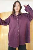 Carina Suedette Shirt Damson /11=