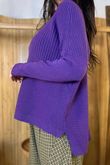 Charli Turtle Ribby Knit Top Purple Rain /10=