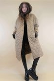 Chester Hooded Long Padded Coat Camel 