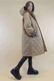 Chester Hooded Long Padded Coat Camel 