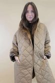 Chester Hooded Long Padded Coat Camel 