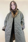 Chester Hooded Long Padded Coat Khaki 