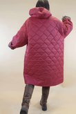 Chester Hooded Long Padded Coat Wine 