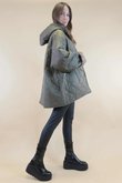 Chester Hooded Short Padded Coat Khaki 
