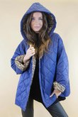 Chester Hooded Short Padded Coat Royal Blue 