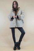 Chester Hooded Short Padded Coat Stone 