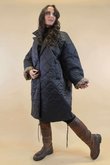 Chester Lapel Long Padded Coat Black 
