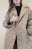 Chester Lapel Long Padded Coat Camel 