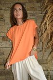 Classic Cotton Cap Sleeve Tee Aperol