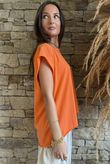Classic Cotton Cap Sleeve Tee Aperol