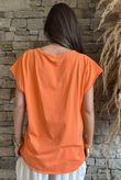 Classic Cotton Cap Sleeve Tee Aperol