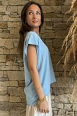  Classic Cotton Cap Sleeve Tee Baby Blue