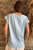  Classic Cotton Cap Sleeve Tee Baby Blue