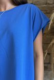  Classic Cotton Cap Sleeve Tee Cobalt 