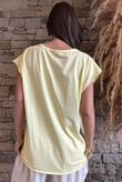  Classic Cotton Cap Sleeve Tee Lemon