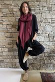 Classic Portobello Scarf Burgundy **