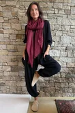 Classic Portobello Scarf Burgundy **