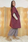 Claudia Cap Sleeve Coat Burgundy 
