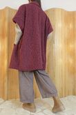 Claudia Cap Sleeve Coat Burgundy 