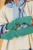Claudia Fingerless Arm Warmer Gloves Jade /10=