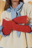 Claudia Fingerless Arm Warmer Gloves Rouge /10=