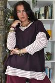 Conrad Cap Sleeve Tank Aubergine 