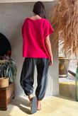 Conrad Cap Sleeve Tank Carmine