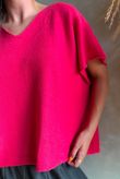 Conrad Cap Sleeve Tank Carmine