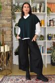 Conrad Cap Sleeve Tank Dark Bottle Green