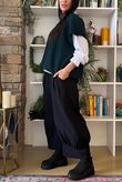 Conrad Cap Sleeve Tank Dark Bottle Green