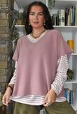 Conrad Cap Sleeve Tank Dark Dusky Rose 