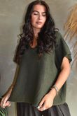 Conrad Cap Sleeve Tank Dark Khaki