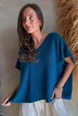 Conrad Cap Sleeve Tank Dark Teal