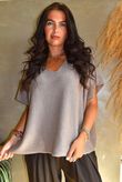 Conrad Cap Sleeve Tank Mocha