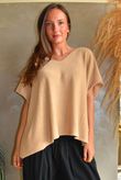 Conrad Cap Sleeve Tank Soft Camel