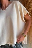 Conrad Cap Sleeve Tank Vanilla