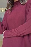 Conrad Classic Turtle Neck Knit Burgundy