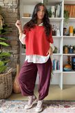 Conrad Layer Knit Coral