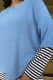 Conrad Layer Knit Cornflower