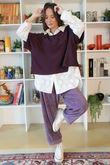 Conrad Layer Knit Damson