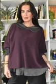 Conrad Layer Knit Deep Aubergine