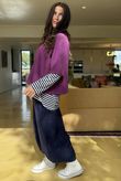 Conrad Layer Knit Egg Plant