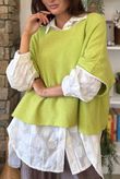 Conrad Layer Knit Lime