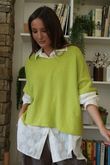 Conrad Layer Knit Lime