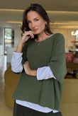 Conrad Layer Knit Moss