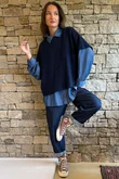 Conrad Layer Knit Navy /15 pre order due approx 5 days