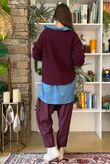 Conrad Round Neck Skim Knit Aubergine