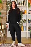 Conrad Round Neck Skim Knit Black